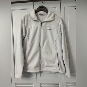 Women’s Columbia Soft White Zip-Up Fleece jacket coat